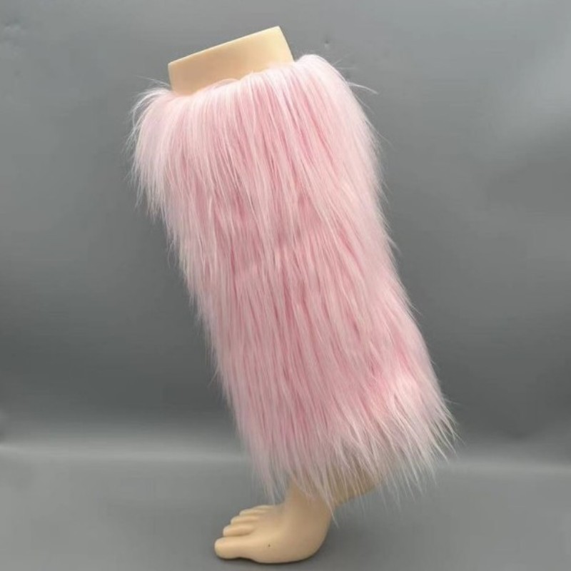 Fluffy Faux Fur Leg Warmers Winter Plush Boot Covers Thick Fuzzy Leg Covers